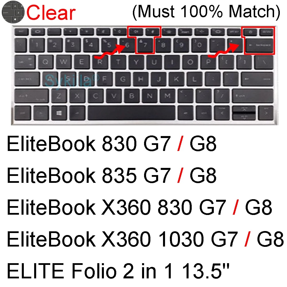 【3C VictoryEagle】Keyboard HP EliteBook X360 830 G6 G7 G8 1040 G4 G5 G6 1030 G2 G3 G7 G8 1020 G2 Skin Silicon 12 13 14