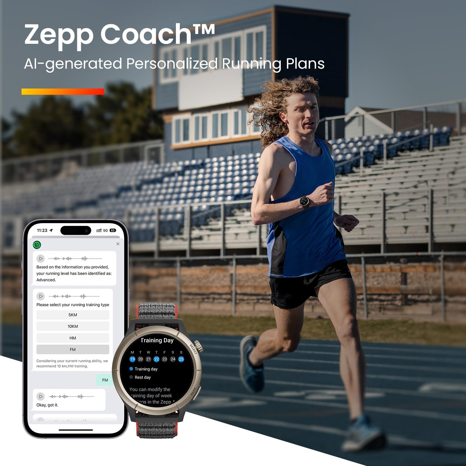Amazfit Cheetah Pro 1.45" AMOLED Display Bluetooth Calling Smart Watch AI-Powered. 