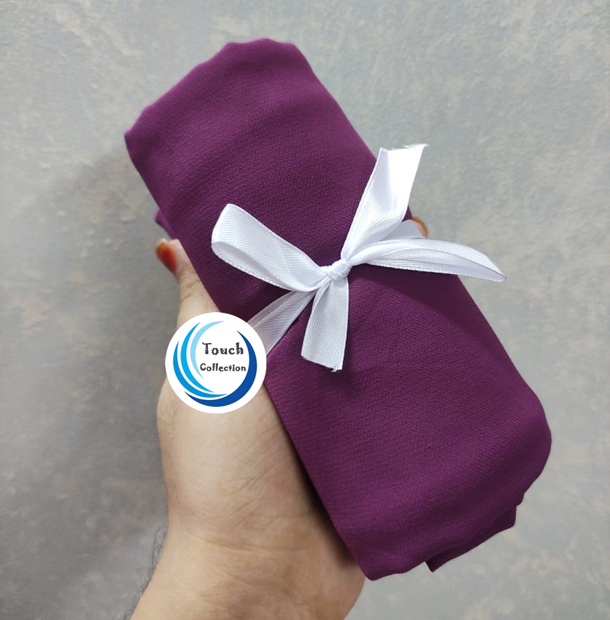 Hijab Premium Quality Chiffon Georgette Summer Comfortable. Color: Ultra Violet, Size: 90 X 30 Inch. -  Hijab Collection - Hijab Collection. 