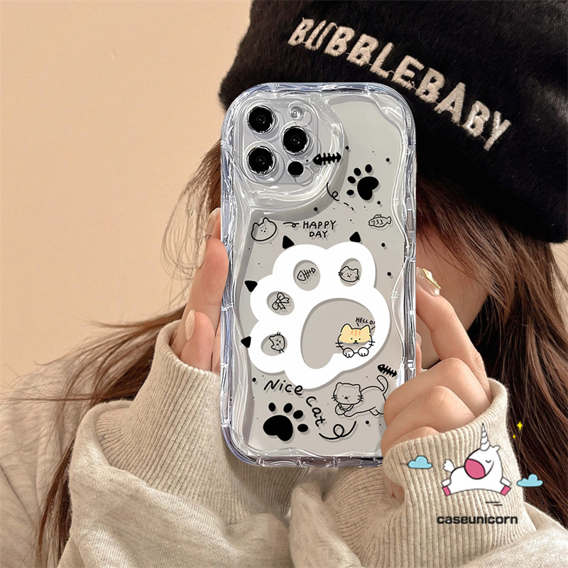 For Samsung A14 A34 A11 A05 A31 A12 A24 A05s A32 A13 A52 A54 A30s A23 A03s A10s A04s A50s A51 A04E A04 A52s A20s A30 A50 A21s A02s A53 Cute Cat Claw Colorful Graffiti Smiley Face Case