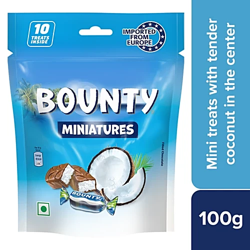 Bounty Miniatures Chocolate 100g 10pcs INDIAN. 