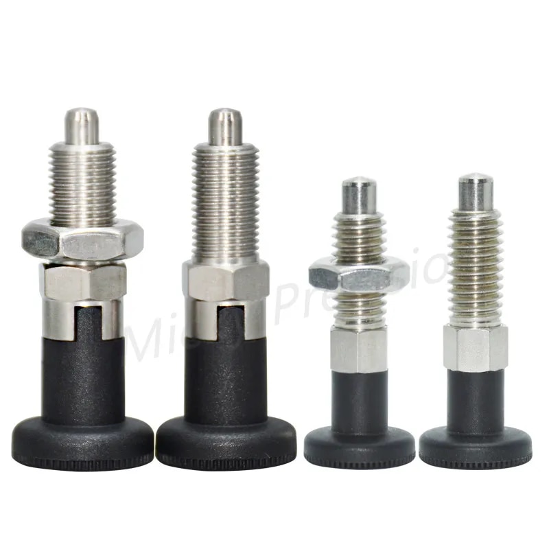 Index Plunger MT717 Stainless steel 304 Pull Ring and Lock Nut Screw Index plungers with Ring and Lock Pin M6 M8 M10 M12 M16. 