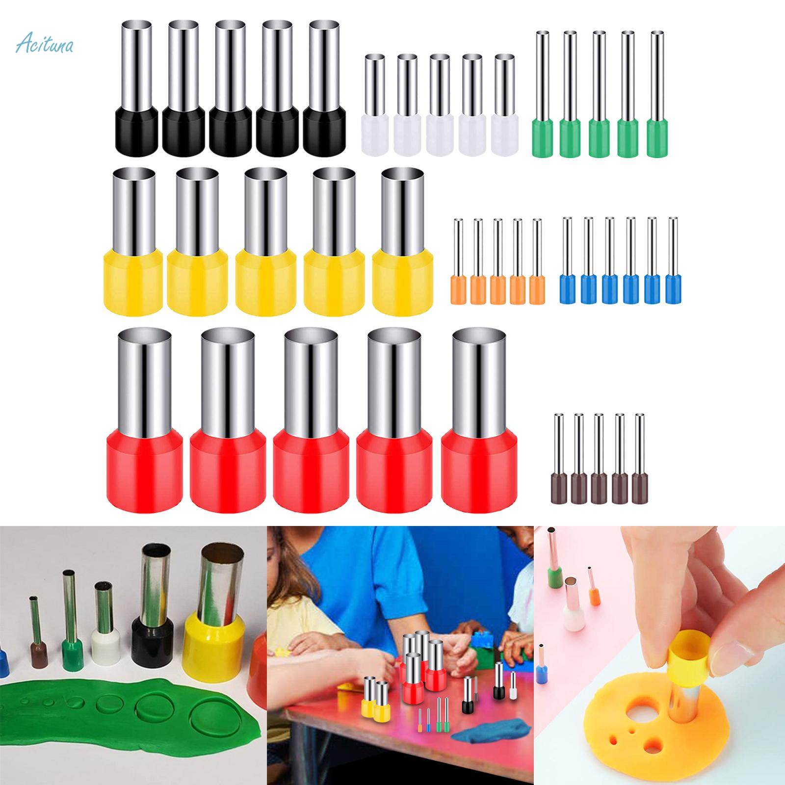 40x Polymer Clay Cutters Circle Shape Cutting Mold Punch Tool for Clay Craft. 
