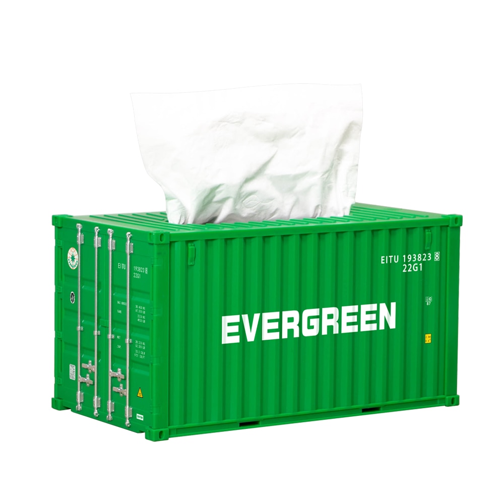 Docker Shipping Container Model Tissue Boxes Desktop Paper Holder Storage Napkin Case Organizer Ornament Special Container Box. 