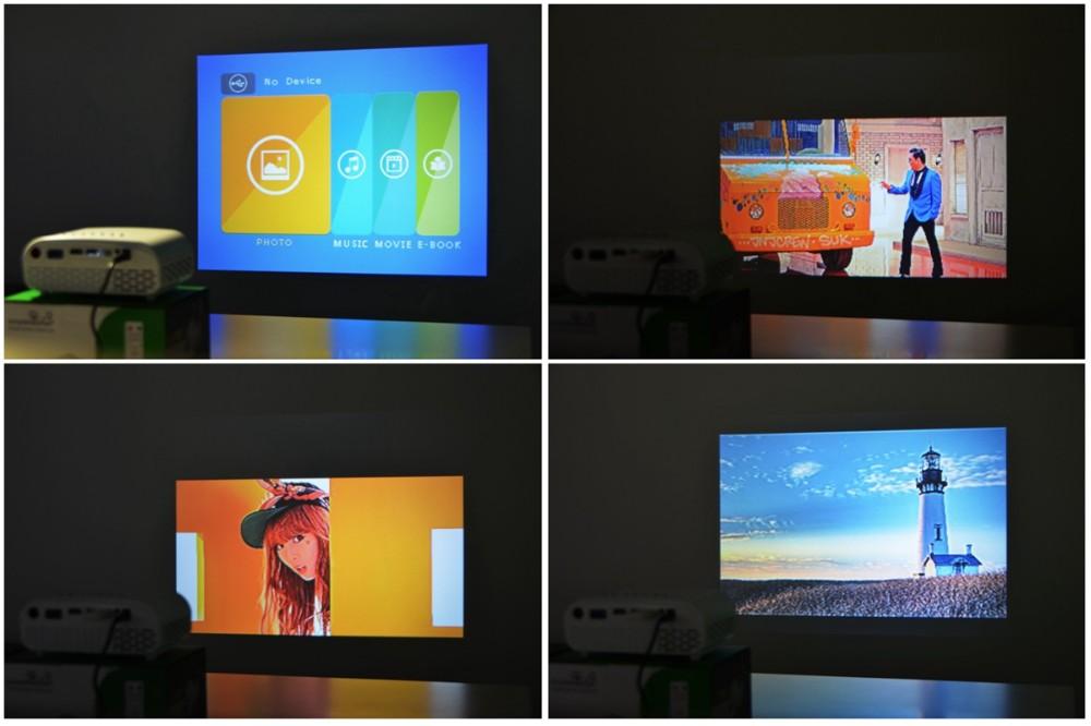 Projector GP802A, simplebeamer double HDMI with TV tuner Mini Led Projector. 