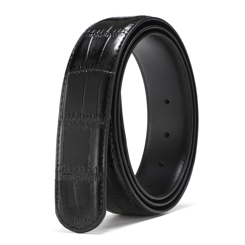 PU leather belt without buckle elastic invisible e... - Vicedeal