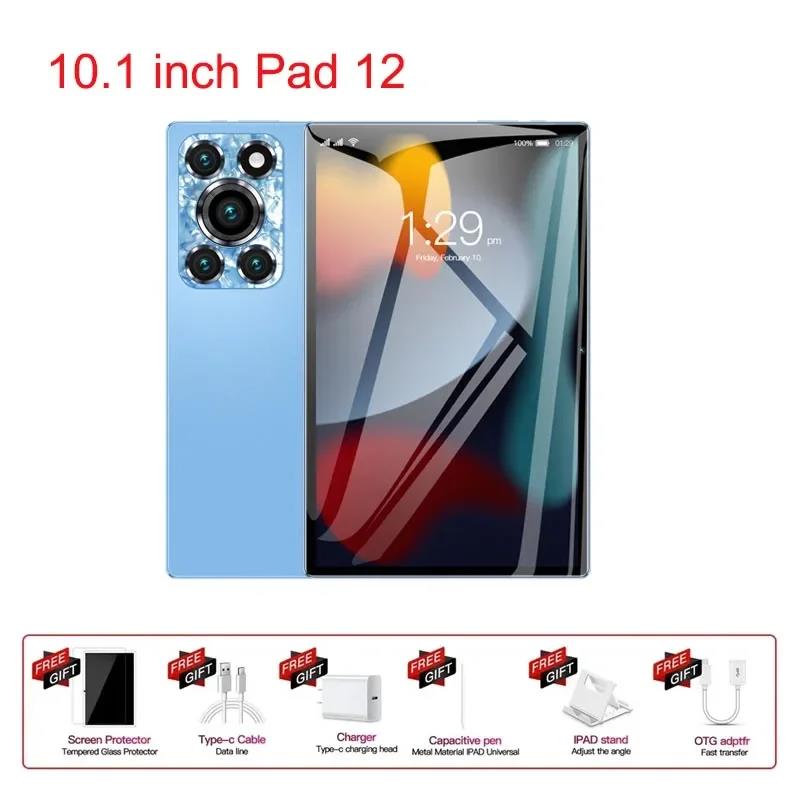 Pad 12 Tablet Android 14 Brand New 10.1 Inch 16GB RAM 1TB ROM Tablet 16MP 32MP 10000mAh 10Core WIFI Bluetooth Network Tablet Pc. 