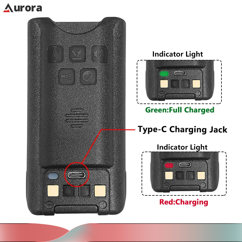 Baofeng UV-9R Pro Li-ion Battery 2800/4800mAh UV-9R Plus Enlarge Li-ion Batteries Type-C Charging BL-9 GMRS-9R Radio Replacement. 