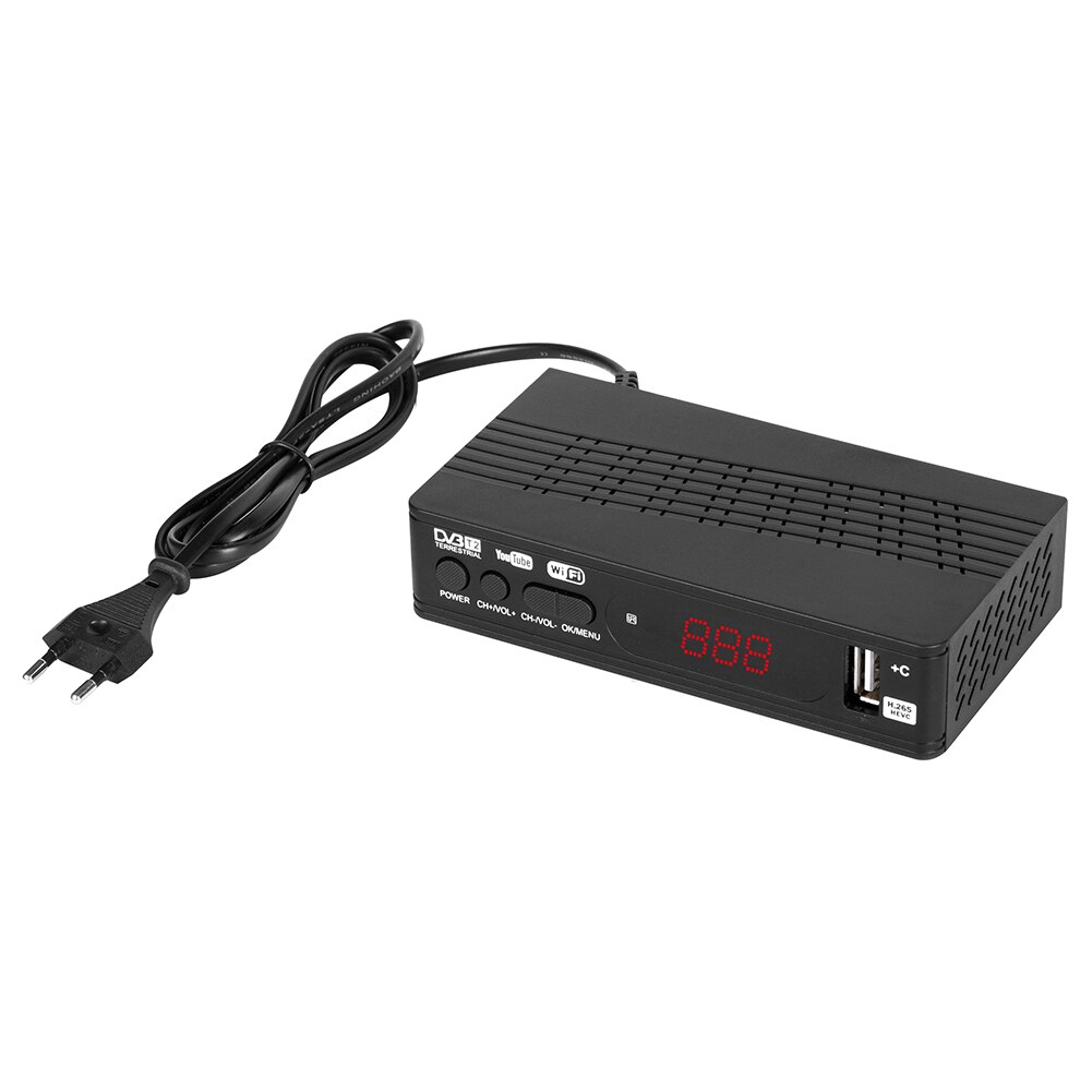 HD TV box DVB-T2 DVB-C set-top box H.265 video display   smart TV box STB 1080P digital set-top box TV converter. 