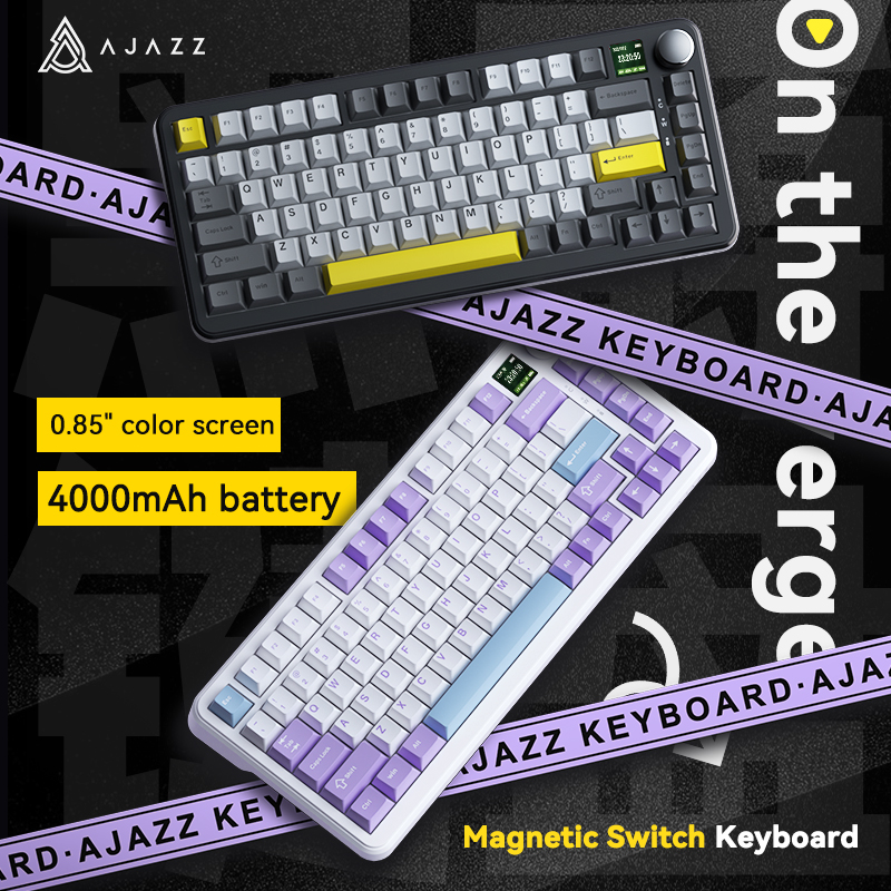 Ajazz AK820MAX Customized mechanical keyboard Magnetic Switch Wired single mode. 