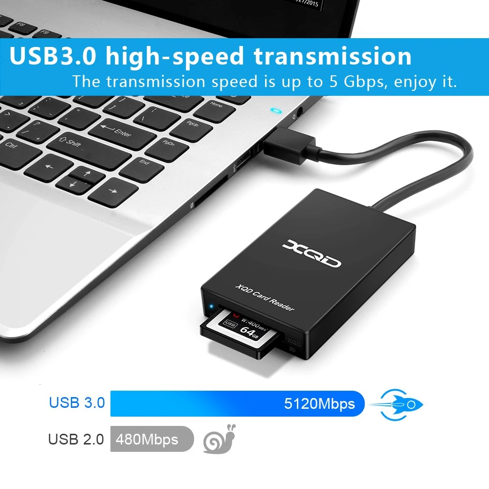 Multi-Function XQD SD Card Reader Type-C USB 3.0 Card Adapter Speed Up to 5Gbps for Sony G M Series XQD for SD Card Reader. 
