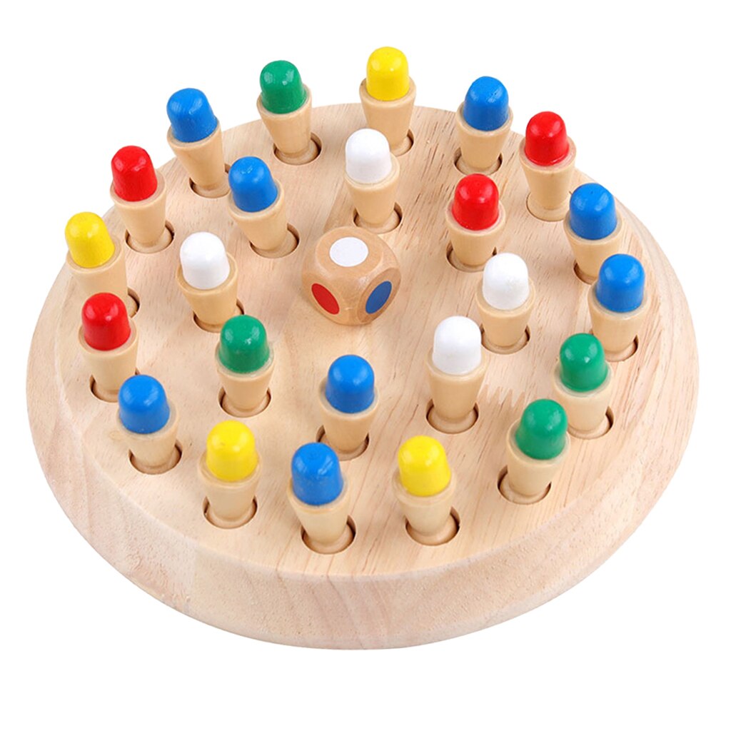【happy one】Kids Game Wooden Memory Match Stick Chess Game Educational Color Cognitive Ability Fun Block Board Toys For. 
