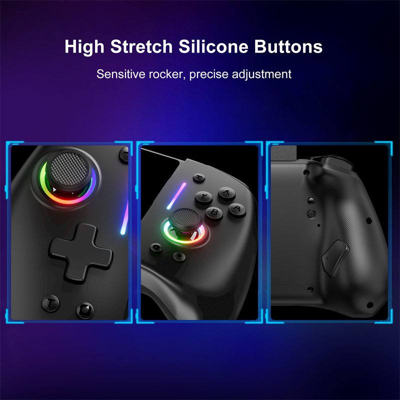 LinYuvo YS45 Pro Controller For Nintendo Switch RGB Colorful Light Game Joypad Consol Wired Handle Controller Joypad Gamepad. 