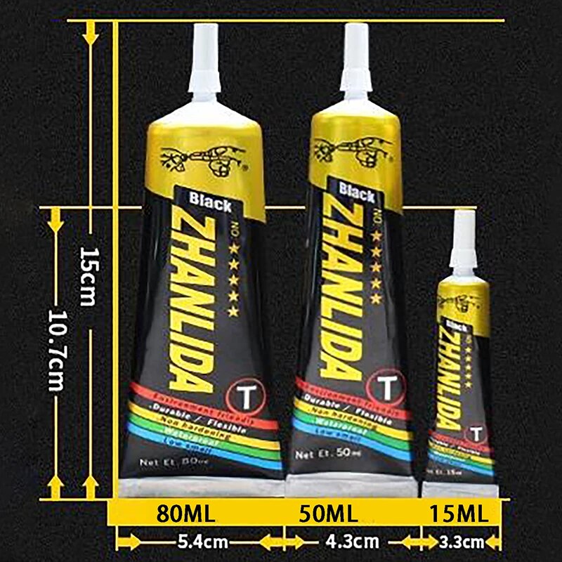 15/50/80ML Black Loud Speaker Repair Glue Foam Side Dust Cap Rubber Edge Cone Basin Strong Adhesive Glue. 