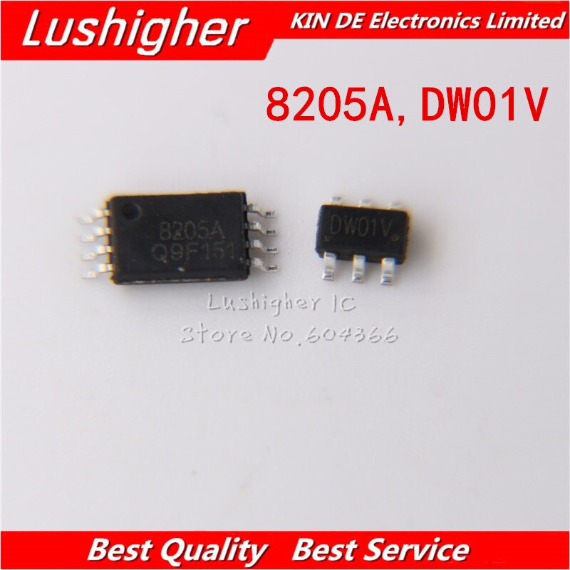 20 পিস dw01 f8205a f8205 (10 পিস * dw01 + 10 পিস * f8205a tsop8). 