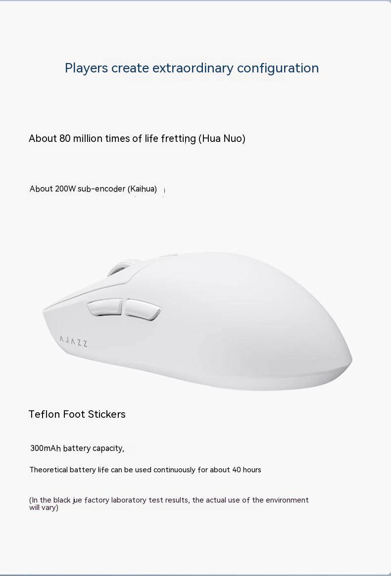 Ajazz AJ139pro4K Wireless Mouse Dual Mode PAW3395 Sensor Nordic 52840 FPS Gaming Mouse E-sports Lightweight PC Gamer Accessories. 