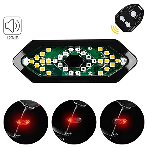 Wireless Bicycle Tail Indicator Light Turn Signals Remote Control With Signal Horn Usb Rechargeable Light - Cycle Accessories - Cycle Accessories - Cycle Accessories. 