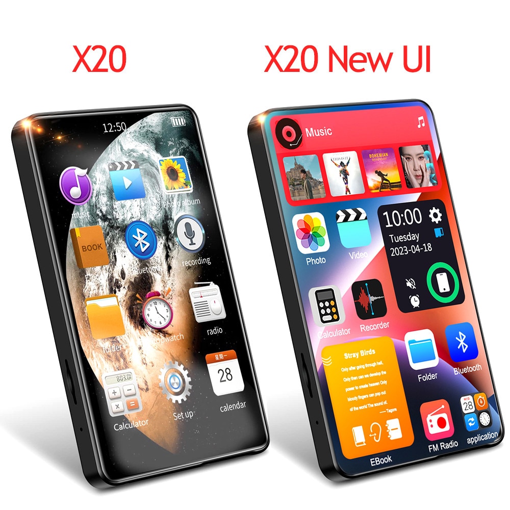2024 NEW Bluetooth MP3 MP4 Player 4.0 Touch Full Screen Built-in16GB Music Player FM/ recorder/ Video Media player for students. 