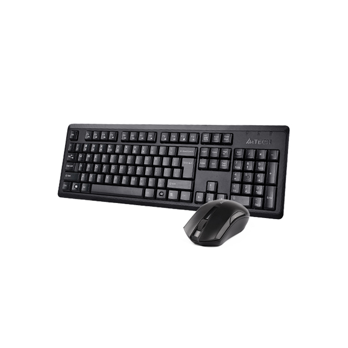 A4TECH 4200N Wireless Keyboard Mouse Combo - 2.4G Wireless - 12 Multimedia Hotkeys - 1000 DPI - For PC/Laptop - Black. 
