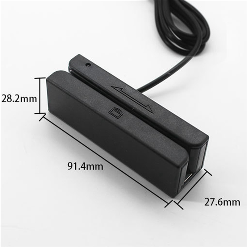 BRADOO 10X MSR90 USB Magnetic Strip Card Reading Machine Card Reader Stripe 3 Tracks Mini Swiper for USB PC. 