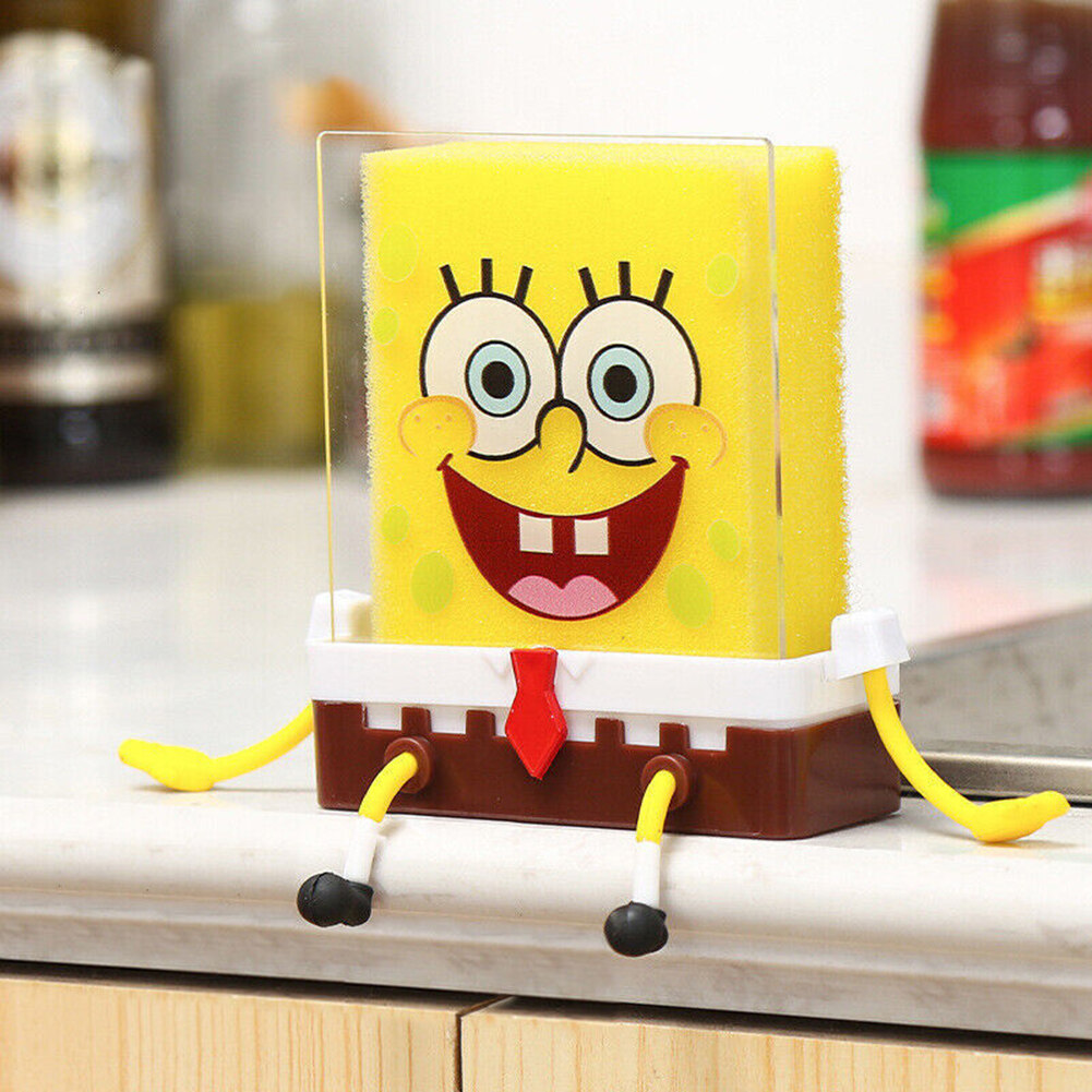 SpongeBob SquarePants Drain Rack Cute Kitchen Sink Drain Rack Soap Box Rack Wall Mounted. 