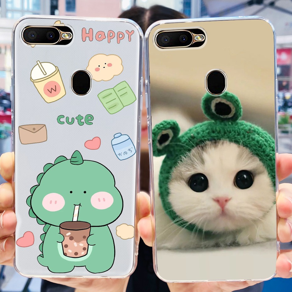 For OPPO A5 (AX5S) Phone Case CPH1909 Soft Silicone TPU Back Cover For Oppo A5 (AX5) CPH1809 Fashion Phone Shell Bumper. 