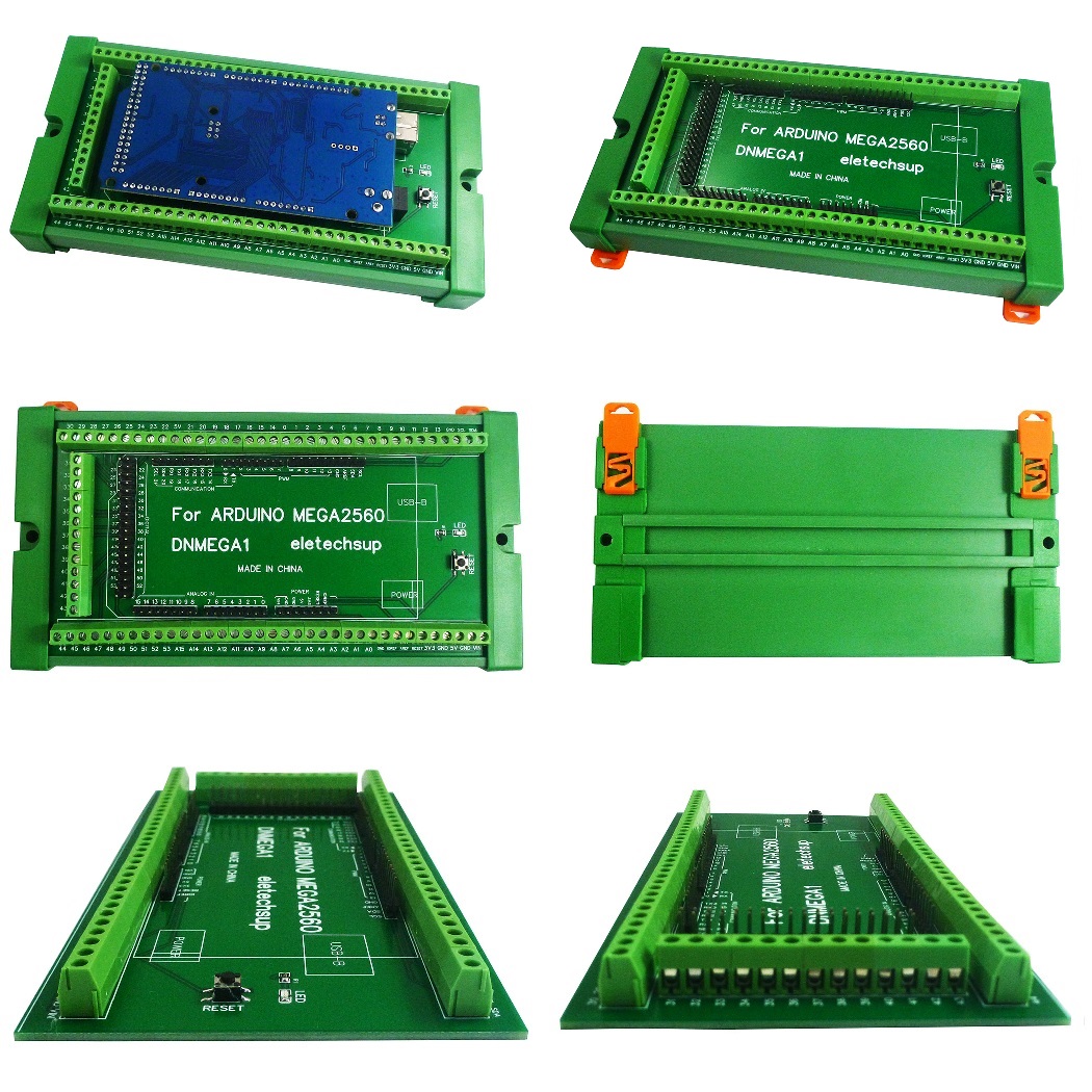 DNMEGA1 DIN Rail Mount Screw Terminal Blorelaxck Adapter Module for Arduino MEGA-2560 R3. 
