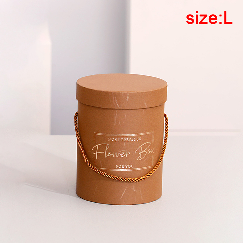 1pcs Round Flower Paper Boxes Lid Hug Bucket Packaging Box Gift Storage Boxes. 