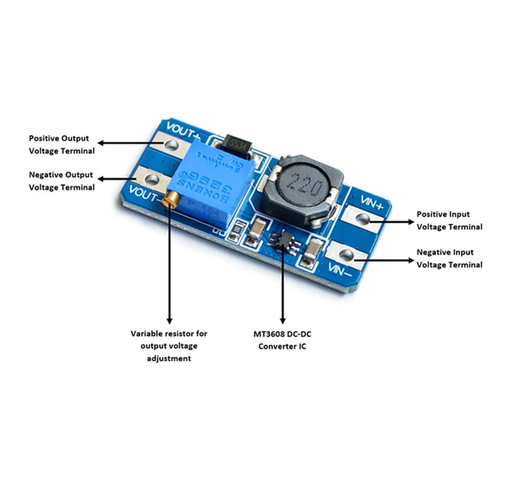 HW-357 TP4056 3.7V Lithium 18650 Battery Charging Protection With MT3608 2A Adjustable 4.5V-27V Step up Converter Module for DIY Router UPS. 
