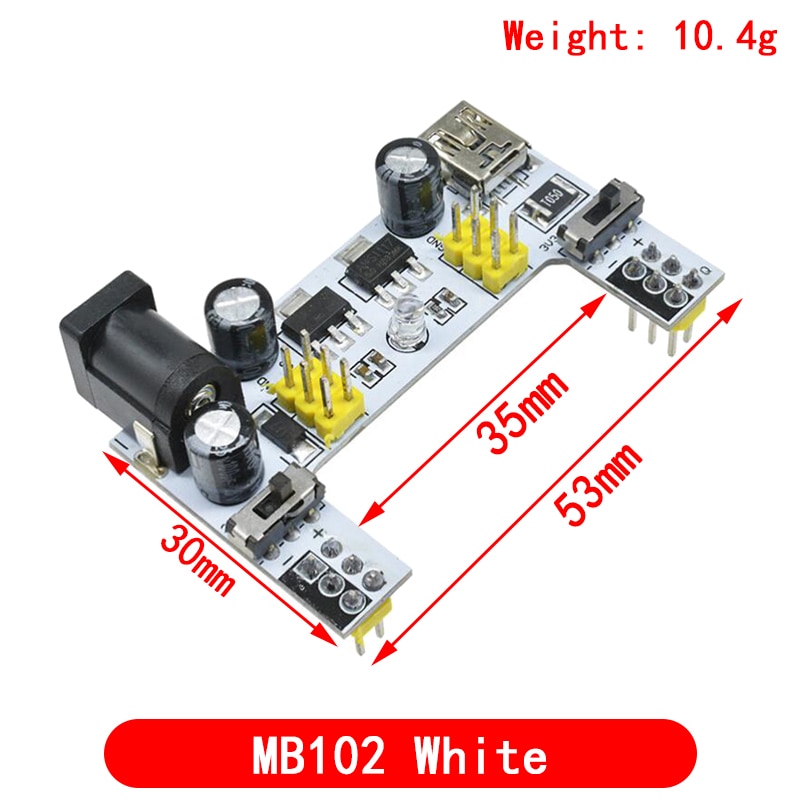 3.3V/5V MB102 Breadboard power module+MB-102 830 points Prototype Bread board for arduino kit +65 jumper wires wholesale. 