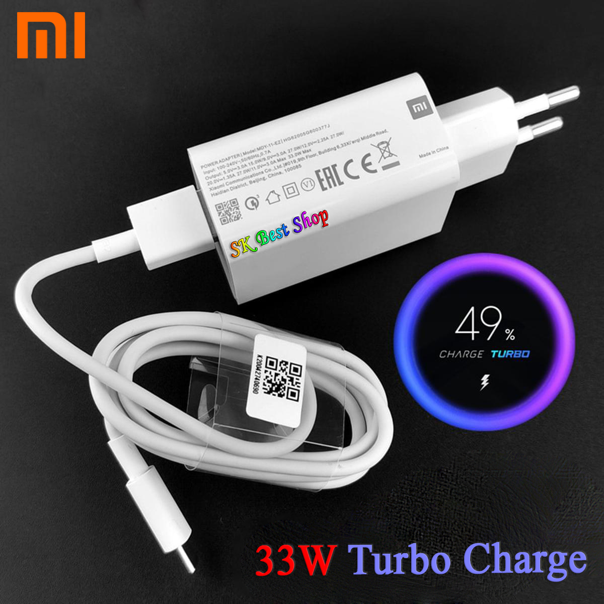 Xiaomi Redmi Note Pro Max Charger In Box Mi 33Wquick Charge Fast