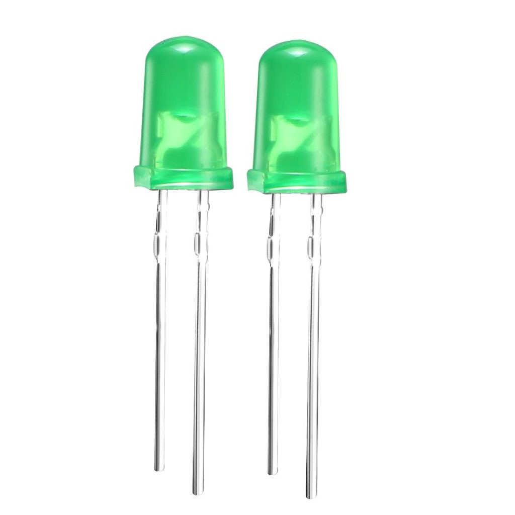 50Pcs-5mm Colorful GREEN LED 5mm Round LED Light Emitting Diode Basic Green Light Bulbs For Electronics Project Indicator Front Panels LED Light DIY - Rgb Light. 