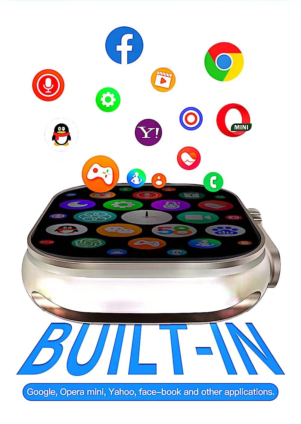 BW9 4G SIM Card Smartwatch Video Calling, Camera, Google, Opera mini, Facebook and Others BW9-4G. 