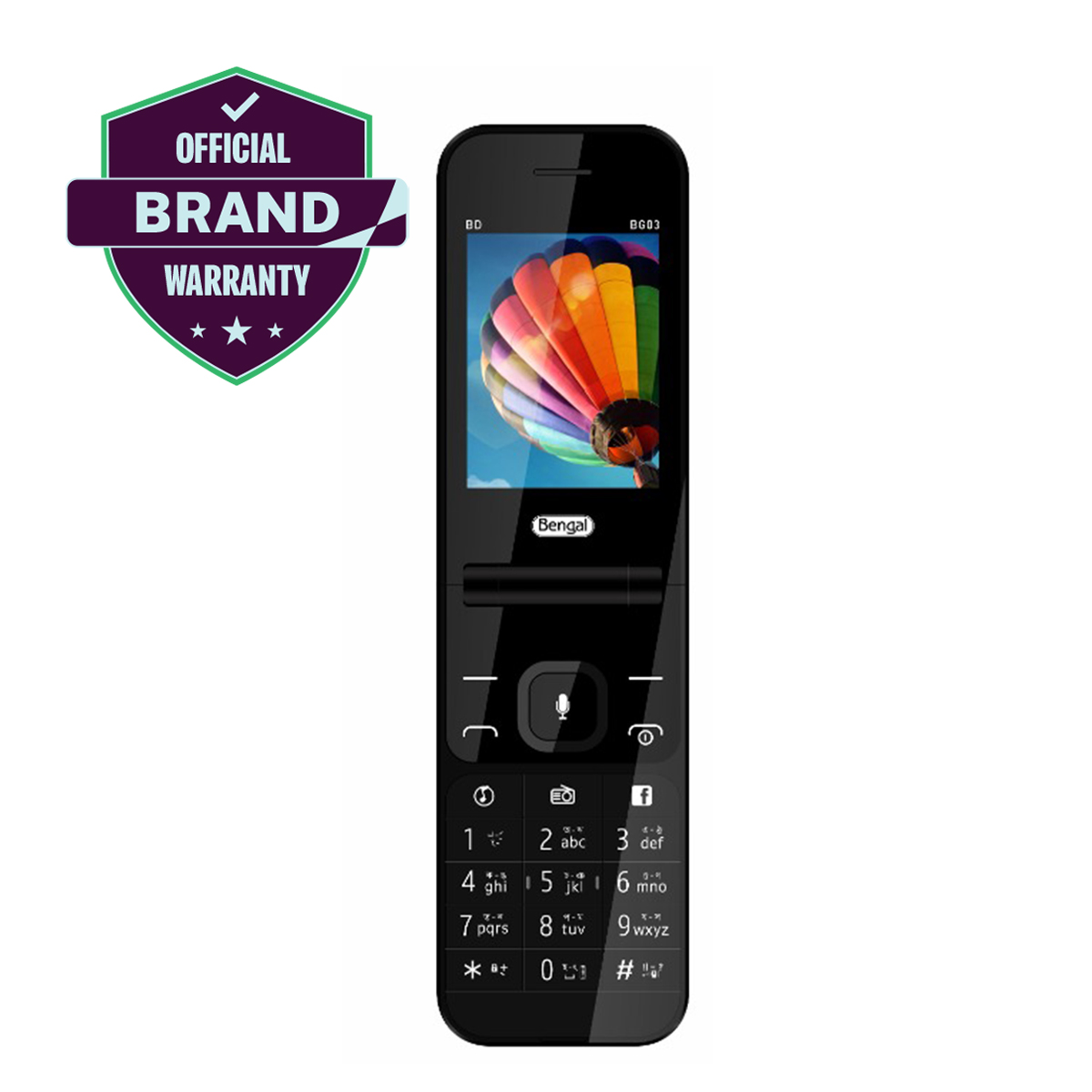 Bengal BG 03 Dual Sim Standby Dual Display 2.8"Main&1.54" Secondary Display 1500mAh Battery Classice Folding Feature Button Mobile Phone