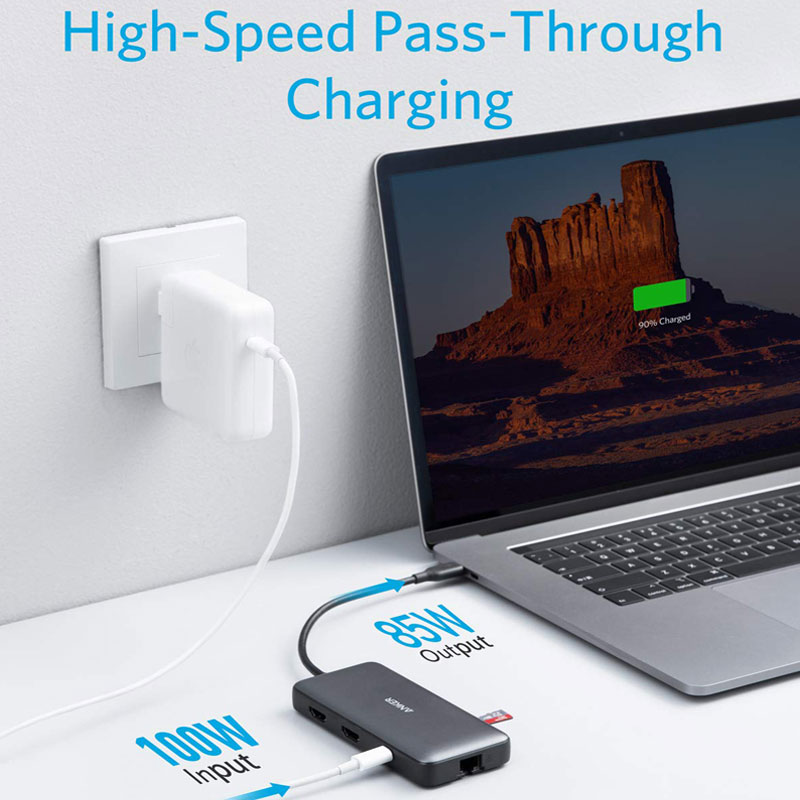Anker 553 USB-C Hub, 8-in-1 USB C Dock, Dual 4K HDMI USB C to USB Adapter, 1 Gbps Ethernet USB Hub, 100W Power Delivery, A8380. 