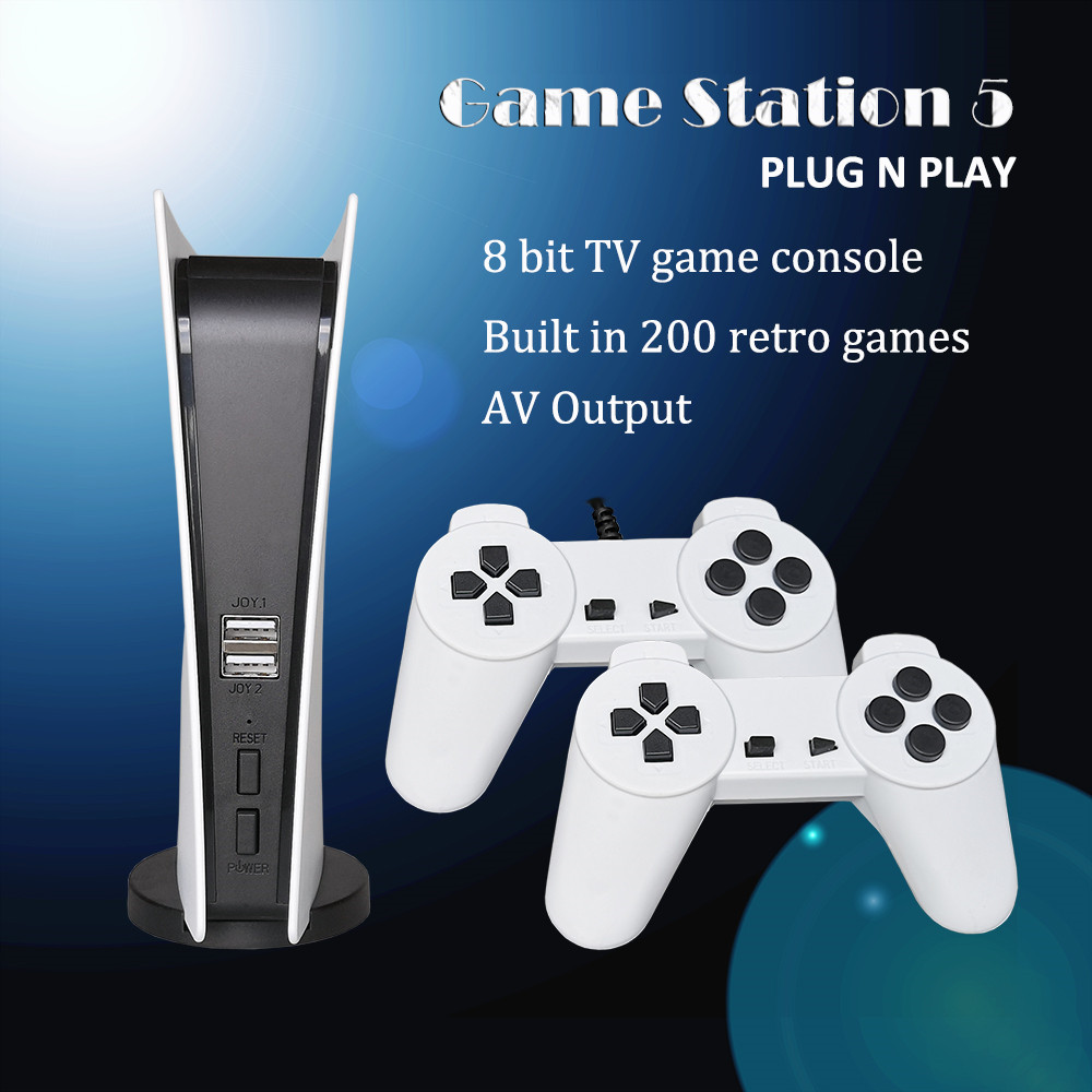 Game Station 5 Video Game Console With 200 Classic Games 8 Bit GS5 TV Consola Retro USB Wired Handheld Game Player AV Output. 