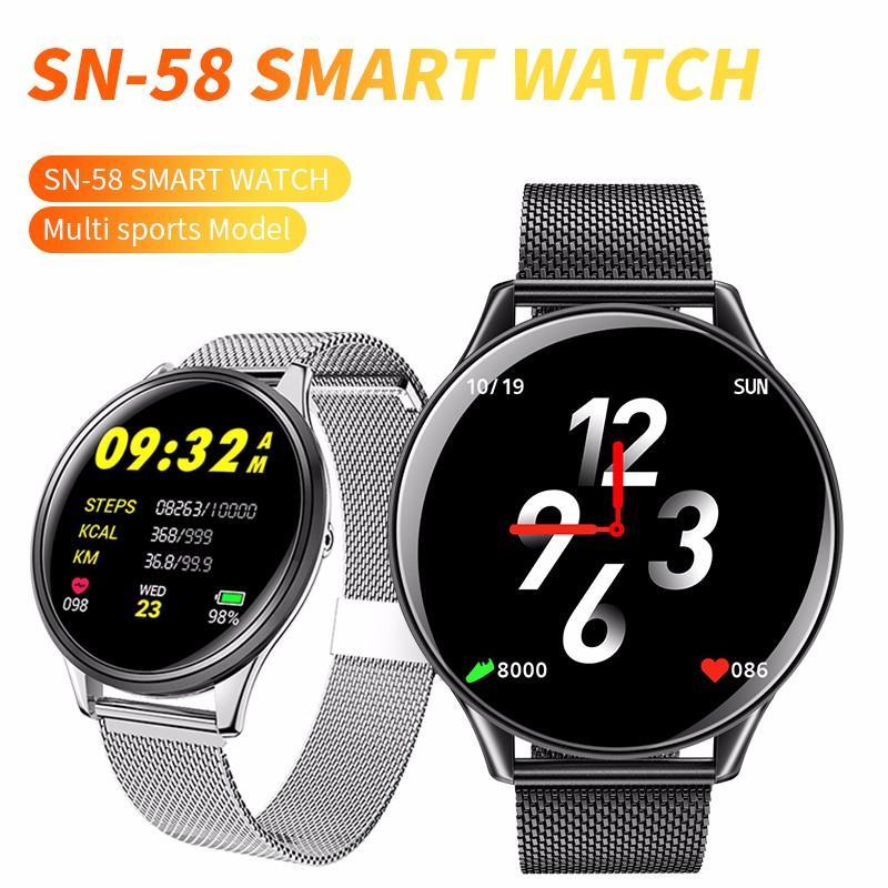 SN58 Smartwatch Waterproof Heart Rate Fitness Tracker Clock Sports