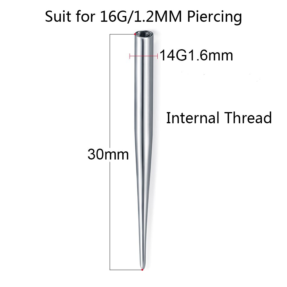1PC Titanium Insertion Pins Taper Expander Piercing Tool Internal/External Thread Body Jewelry Labret Lip Dermal Pull Pin Tools. 