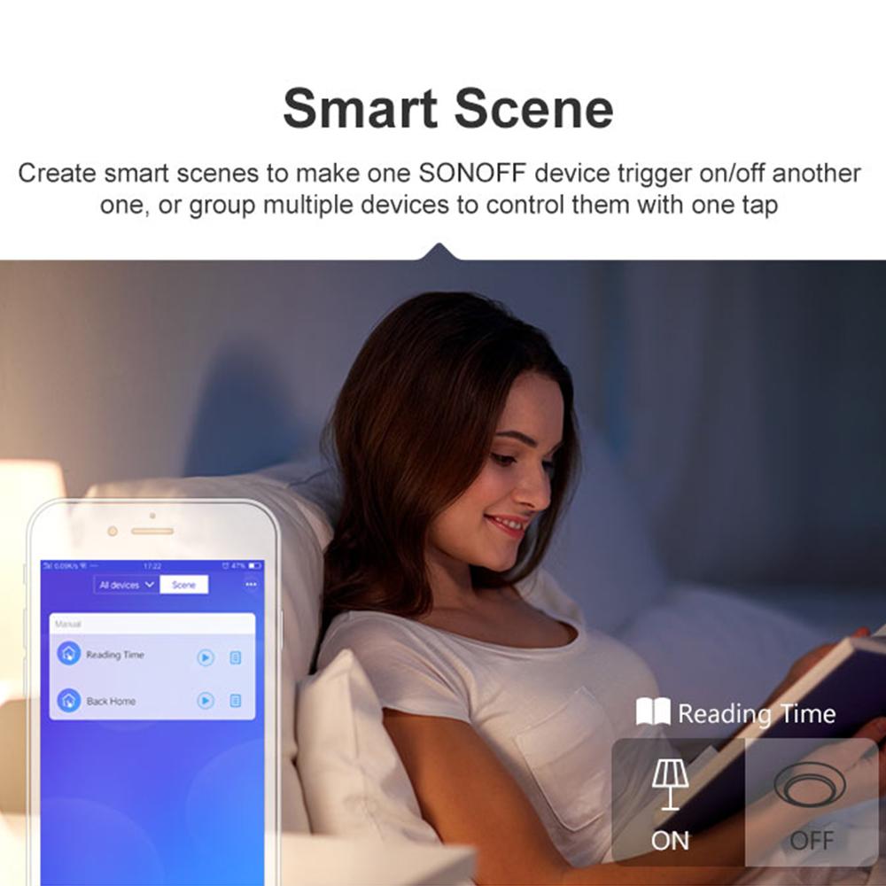 SONOFF BASICR3 Intelligent Wi-Fi Voice Control Switch Support Timing Switch Compatible with Goo-gle Nest Home & Amazon-Ale-xa Voice Control APP eWelink. 