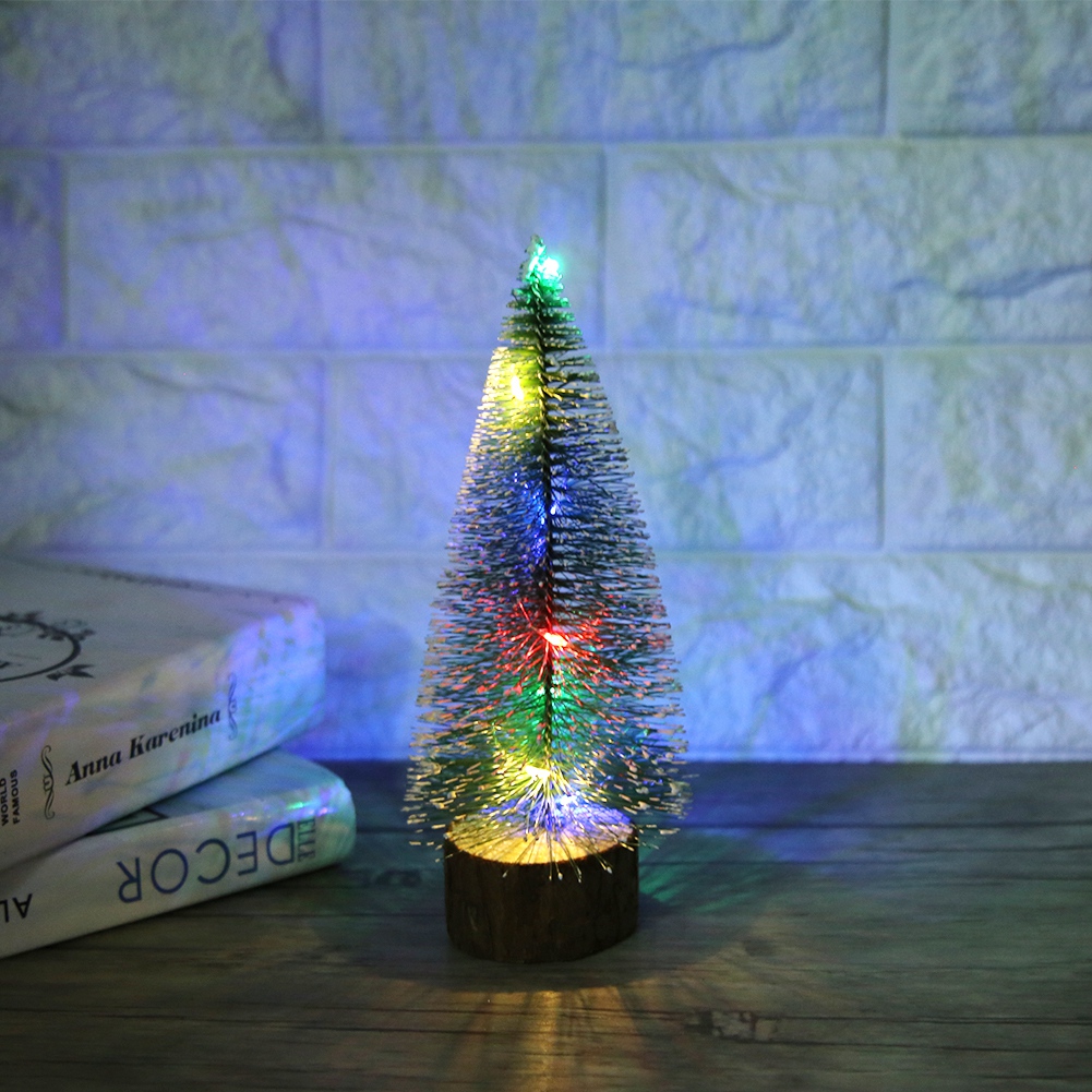 Xmas christmas decorations desktop decoration with led lights mini tree