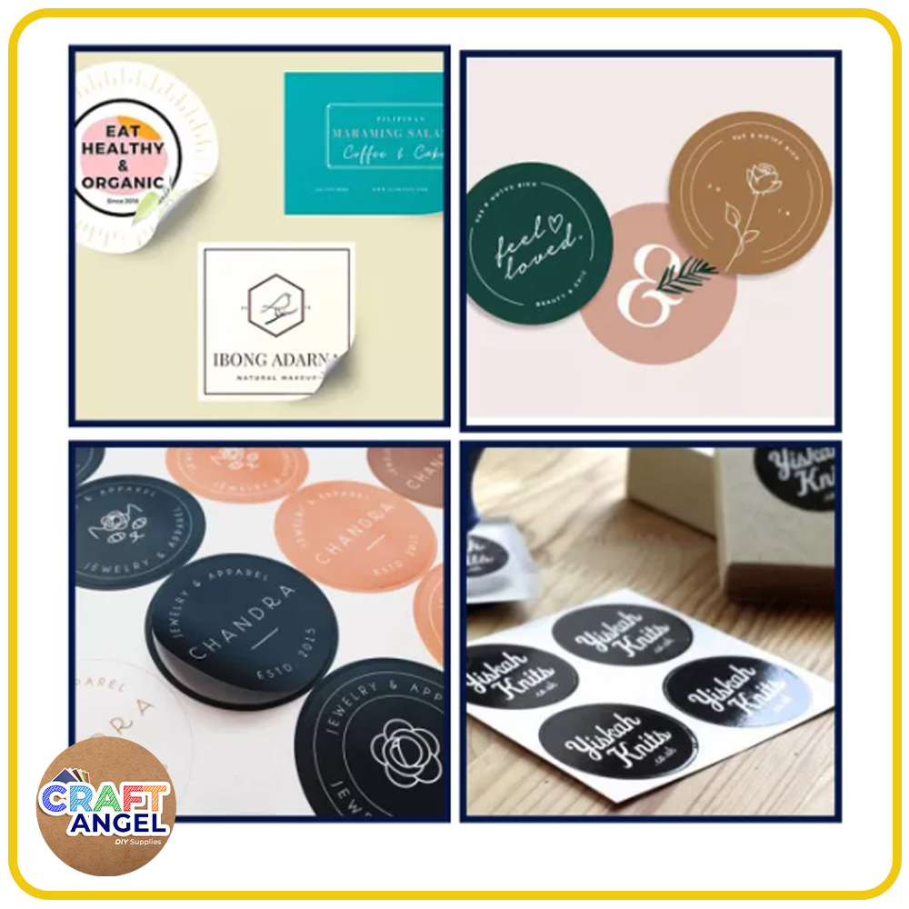 Yasen Matte / Glossy Label Sticker 150GSM A4 Size 20 Sheets High Quality Coating and Paper Base Printable Adhesive Sticker for All Types of Inkjet Printer. 
