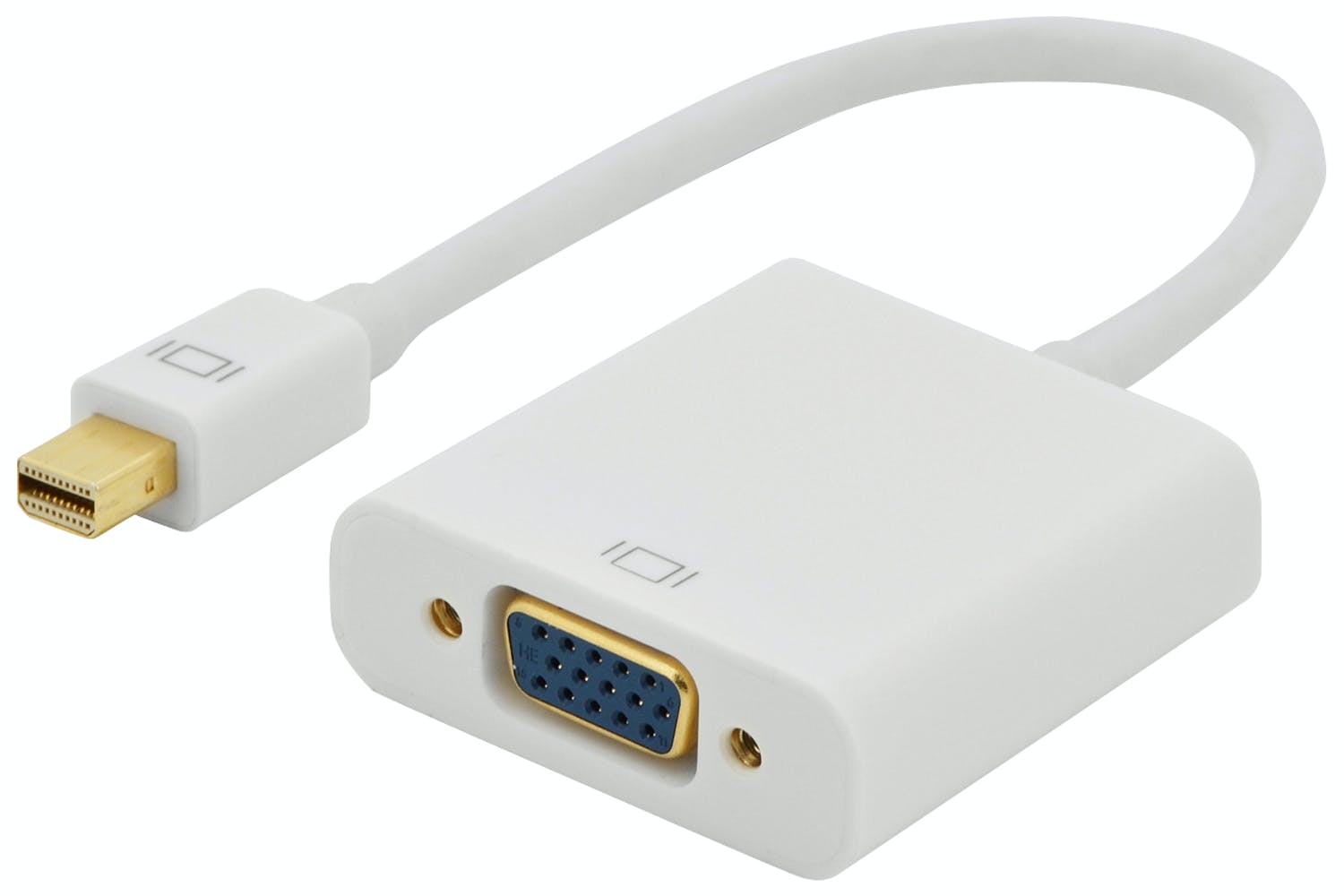 Mini Display Port / DP To VGA Converter - Cable Protector. 