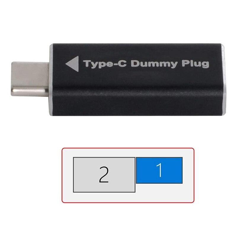 【VisioN Shop】Virtual Display Type-C DDC EDID Dummy Plug USB-C Headless Display Emulator. 