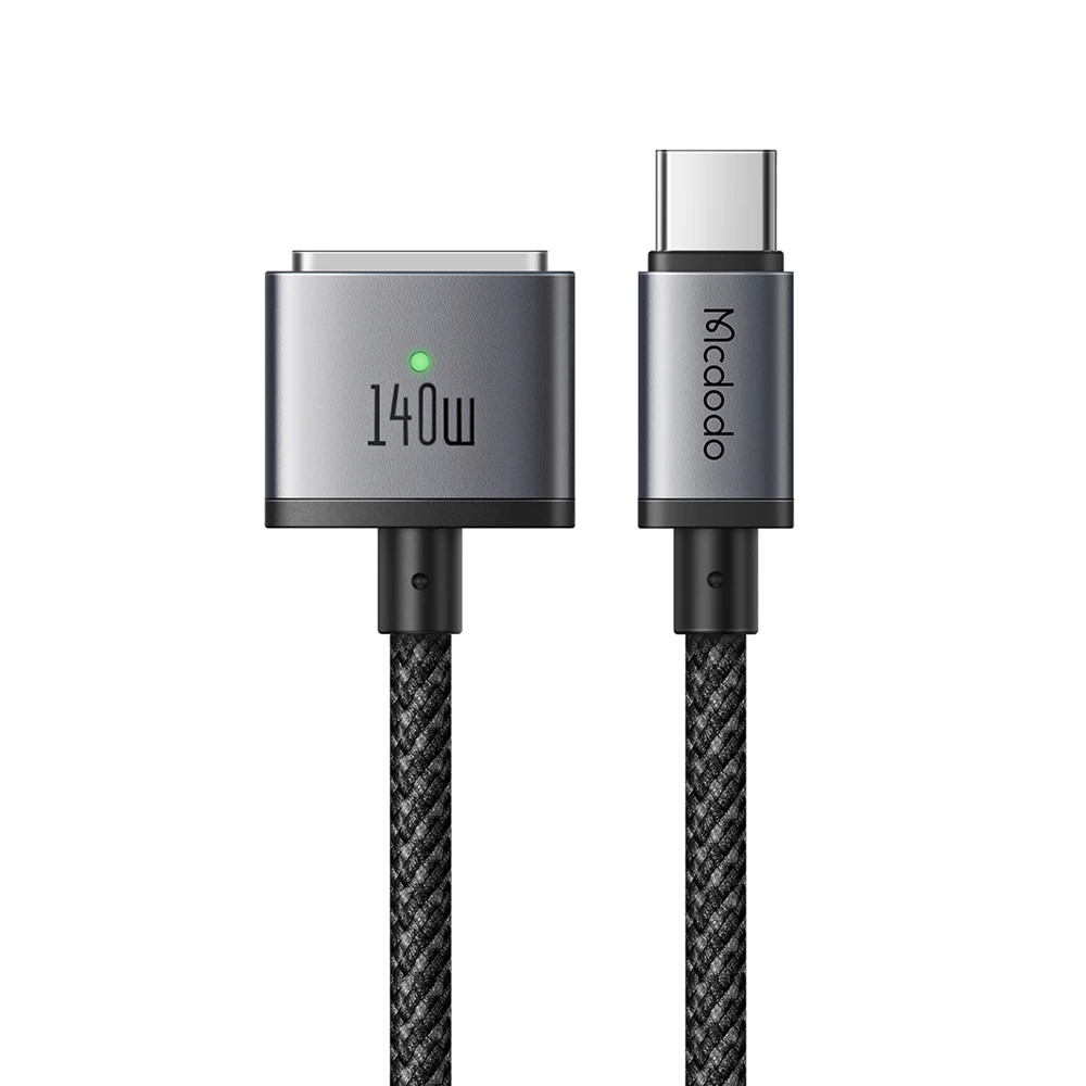 Mcdodo 140W Magnetic PD USB-C to MagSaf* 3 Fast Charge Cable For Macbook Pro Air 13 14 16 M1 M2 Dual LED Indicators Charger Cord. 