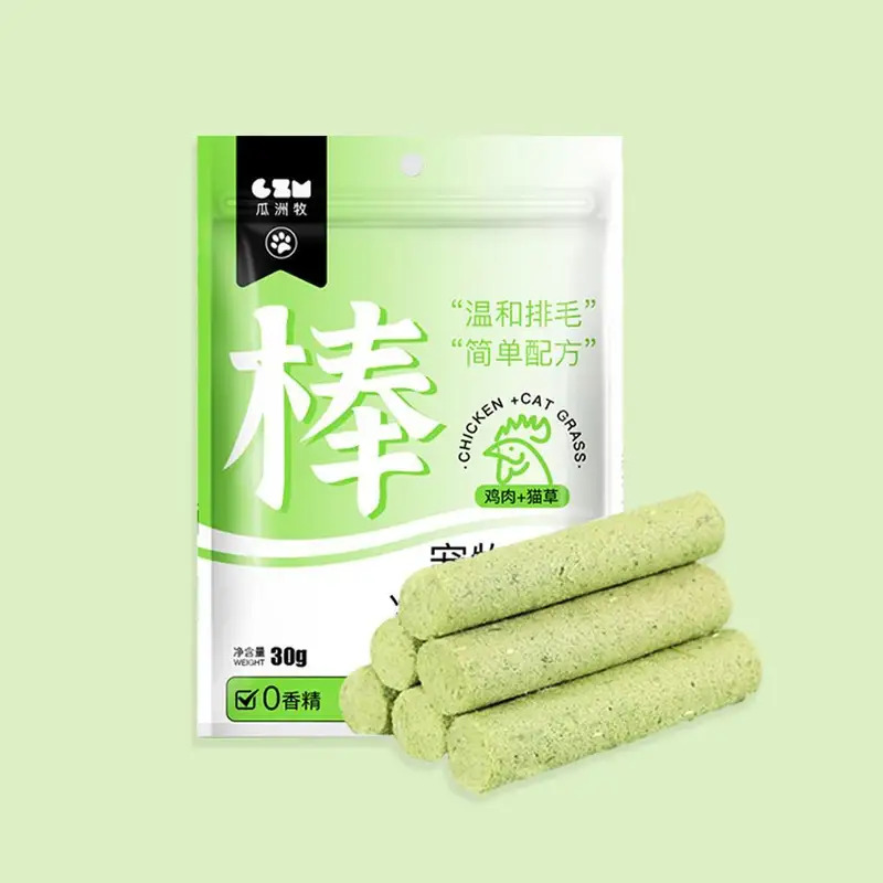 6pcs/bag Natural Cat Grass Sticks Molar Rod Chewing Stick Chew Treat For Cat Chew Granules Cat Grass Teething Stick