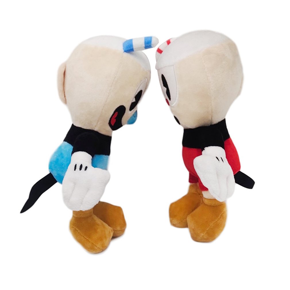 【Yurui】Plush Cuphead plush doll Mugman toy game souvenir stuffed plush. 