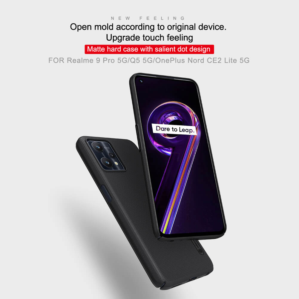 Realme 9 pro 5g, realme q5 5g, oneplus nord ce2 lite 5g) realme 9 pro 5g এর জন্য সুপার ফ্রস্টেড শিল্ড ম্যাট কভার কেস, realme q5 5g, oneplus nord ce2 lite 5g-কালো (Back Case Cover For Smartphone). 