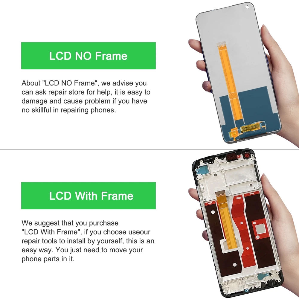 LCD With Frame For OPPO A54 4G CPH2239 Display Touch Screen Digitizer Assembly Replacement Parts. 