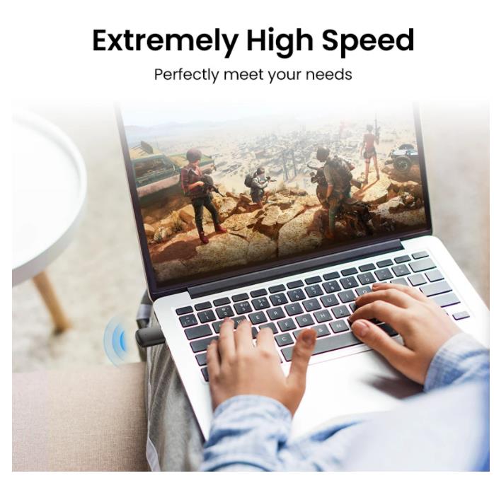 UGREEN WiFi Adapter 650Mbps 5Ghz 2.4GHz Dual-Band USB WiFi for PC Desktop Laptop Wifi Antenna USB Ethernet Receiver Network Card. 