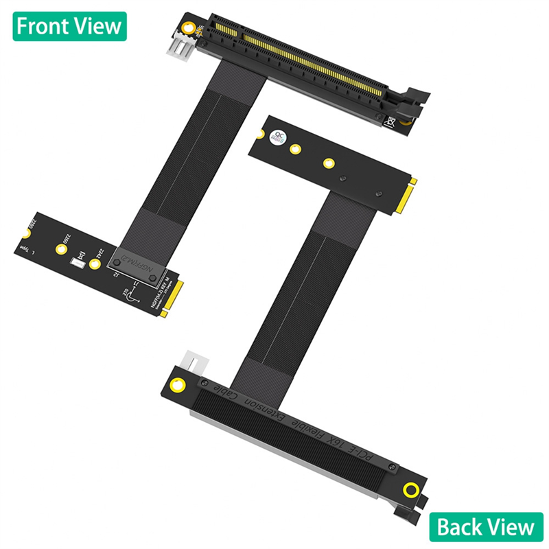 Riser Cable M.2 NVME to PCIE X16 Adapter Graphics Extension Cable 90 Degree PCI Express 3.0 16X to M Key Riser Cable A. 